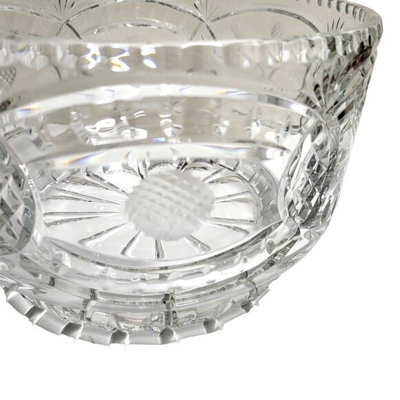 Golf Themed Bowl Par Excellence Hand Cut Glass 24% Lead Crystal 9” - Picture 3 of 16
